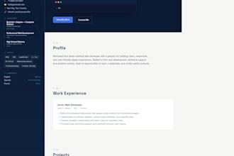 create a modern responsive portfolio website