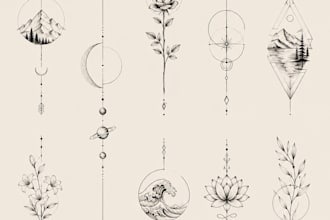 design a minimalist fine line tattoo