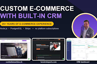 build your custom ecommerce website with CRM, 25 years of expertise