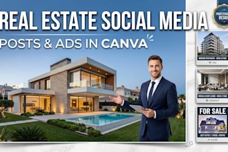 design real estate social media posts in canva