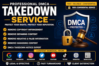 remove takedown copyright infringement,defamation,harassment  content under dmca