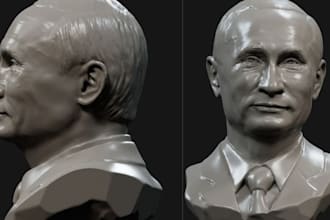 sculpt a detailed 3d character bust in zbrush