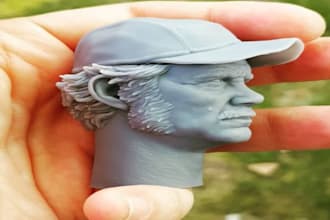 action figure design, 3d action figure statue articulated figure for 3d print