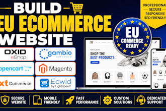 setup oxid eshop gambio opencart magento xt commerce ecwid eu ecommerce website