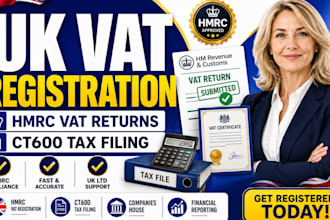 do UK vat registration, vat returns, ct600, hmrc tax filing for UK ltd