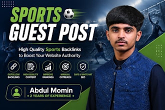 publish sport guest post on high authority  websites