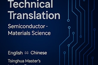 translate technical documents for semiconductor and materials science