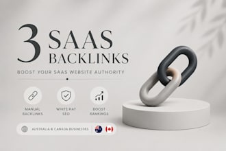 provide 3 saas backlinks for australia and canada businesses
