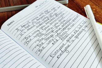 handwrite notes and letter