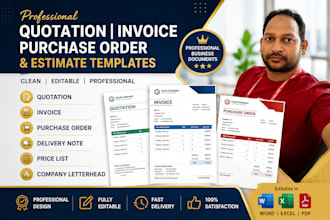 create professional quotation invoice purchase order and estimate template