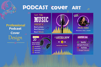 design  professional podcast cover art for apple and  spotify