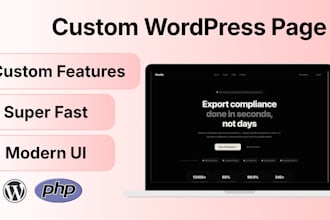 build a custom wordpress page or landing page