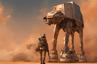 create a premium sci fi character design for games movies and books