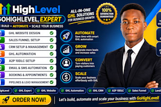 be your  gohighlevel website expert crm ghl automation a2p 10dlc ghl expert
