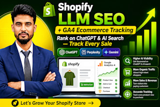 do shopify llm SEO with ga4 enhanced ecommerce tracking