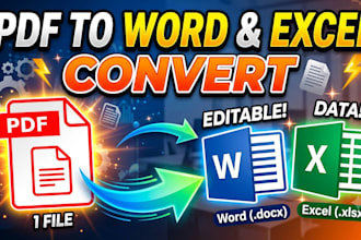 convert your PDF to excel