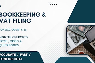 do bookkeeping, vat filling, and financial reports for gcc
