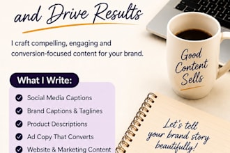 write creative captions and poetic brand stories