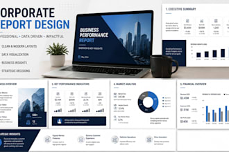 design business reports and data visualization presentations
