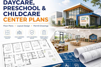 design code compliant preschool and daycare facility layouts