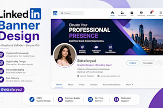 design a professional linkedin banner and profile picture