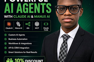 build claude ai, manus ai agents, claude code, mcp, n8n business automation