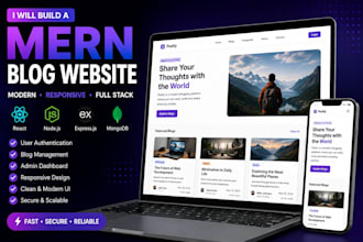a full stack mern blog website using react node and mongodb
