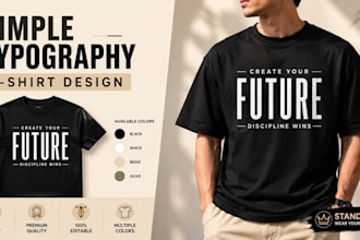 design a simple typography tshirt
