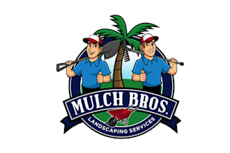 make fun mulch and landscaping logo for new business