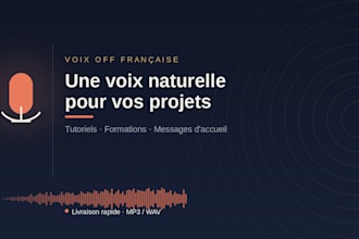 record a natural french voice over for your video