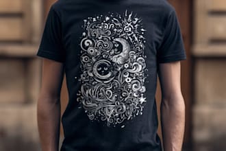 design a creative graphic t shirt design and typography