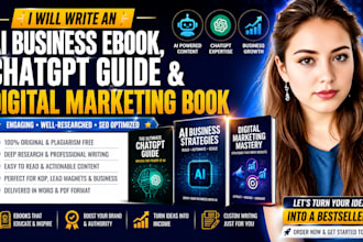 write an ai business ebook, chatgpt guide, and digital marketing book