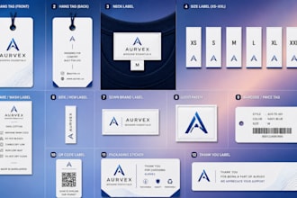 design professional hang tags, clothing tags, care labels and door hangers