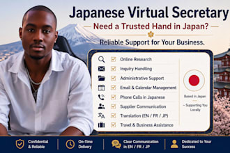 be your japanese virtual assistant and  personal administrative support