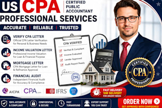 verify CPA letter, income valuation letter, mortgage letter and financial audit