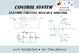help in control systems, electrical, matlab and simulink projects
