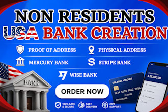 mercury wise slash stripe bank creation for US and non resident proof of address