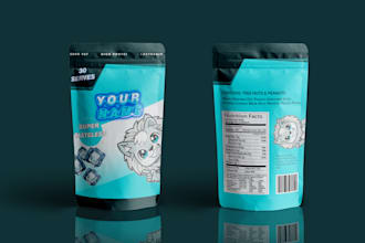 design whey protein, pre workout and supplement packaging