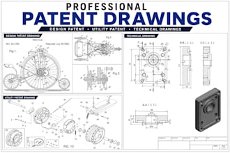 create uspto patent drawings for design patent, utility patent filing