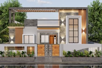 create professional sketchup 3d exterior models