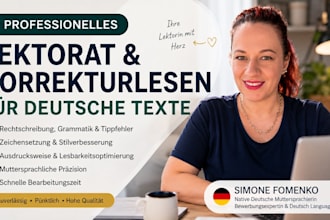proofread and edit your german text or document