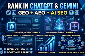 rank your website in chatgpt, gemini, ai search with GEO, aeo, SEO backlinks