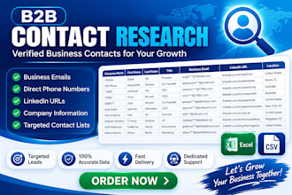 research targeted business contacts for your sales outreach