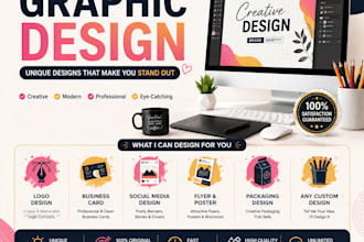 create professional and eye catching graphics and design