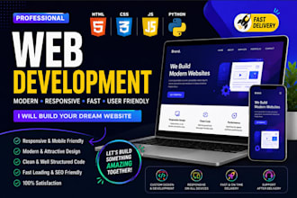 create a responsive website with python backend