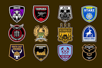 create a modern sports brand identity including logo