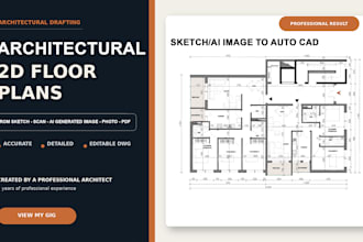 convert sketches, ai generated plans, pdfs to autocad