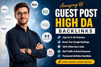 provide amazing guest post high da guest post backlink
