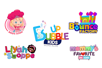 design kids, baby, child, children, childcare, daycare logo