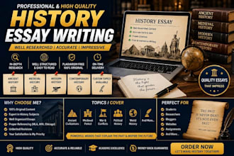 research and write on any aspect of history